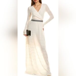 M Missoni Elegant Cream Maxi Dress